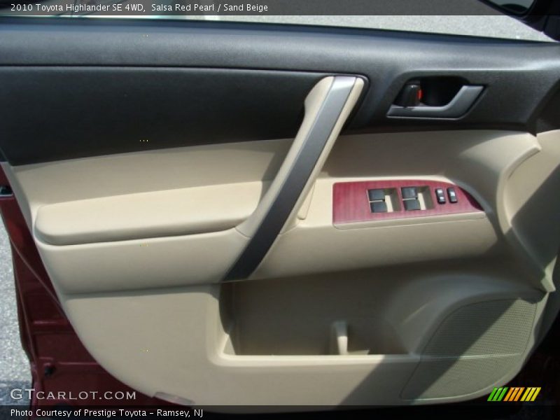 Salsa Red Pearl / Sand Beige 2010 Toyota Highlander SE 4WD