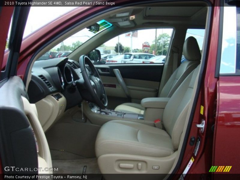 Salsa Red Pearl / Sand Beige 2010 Toyota Highlander SE 4WD