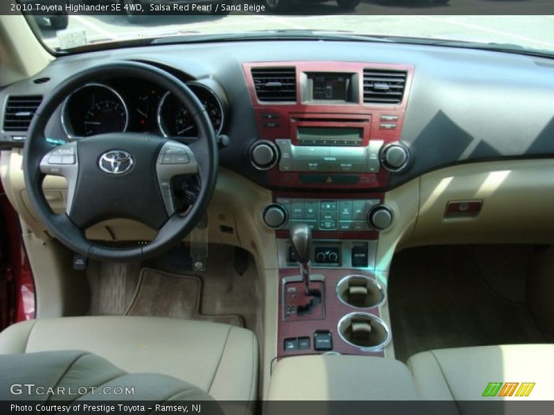 Salsa Red Pearl / Sand Beige 2010 Toyota Highlander SE 4WD