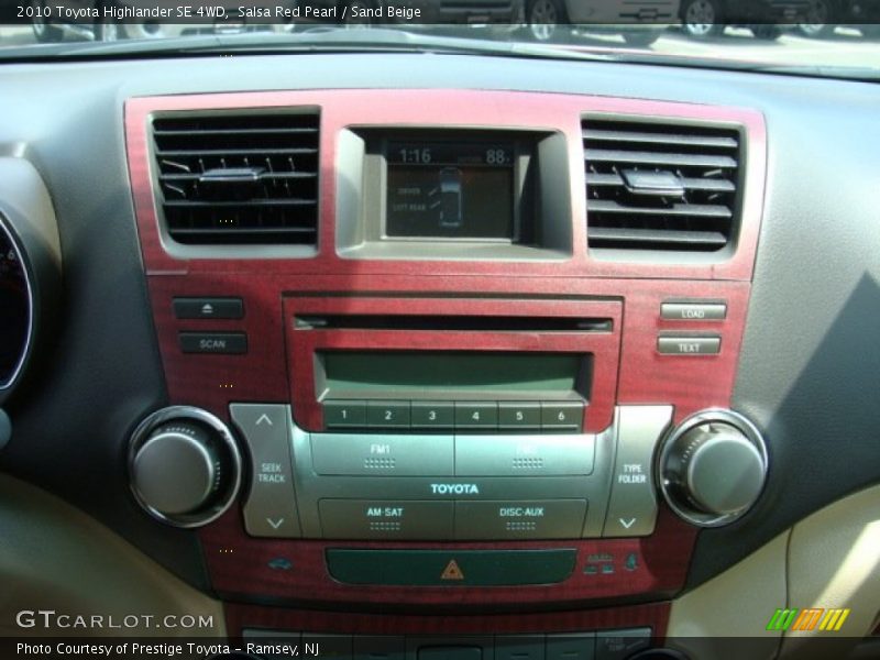 Salsa Red Pearl / Sand Beige 2010 Toyota Highlander SE 4WD