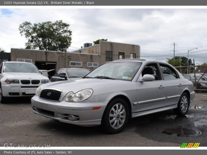 Brilliant Silver Metallic / Black 2003 Hyundai Sonata GLS V6