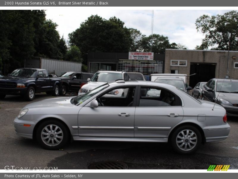 Brilliant Silver Metallic / Black 2003 Hyundai Sonata GLS V6