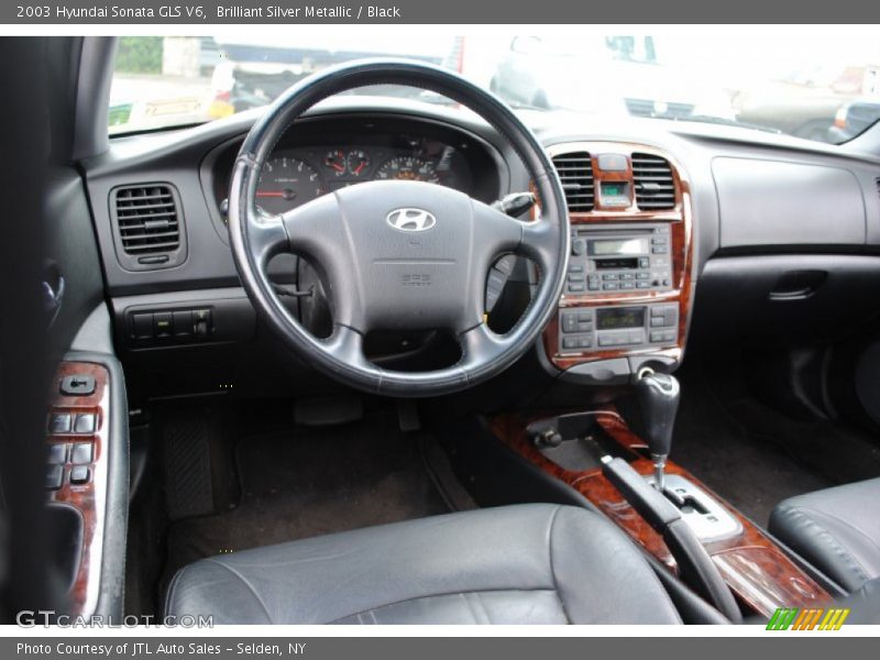 Brilliant Silver Metallic / Black 2003 Hyundai Sonata GLS V6