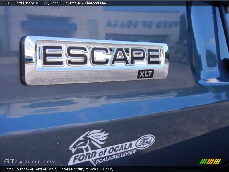 Steel Blue Metallic / Charcoal Black 2012 Ford Escape XLT V6