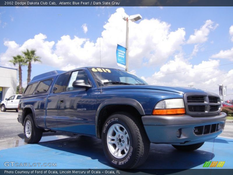 Atlantic Blue Pearl / Dark Slate Gray 2002 Dodge Dakota Club Cab