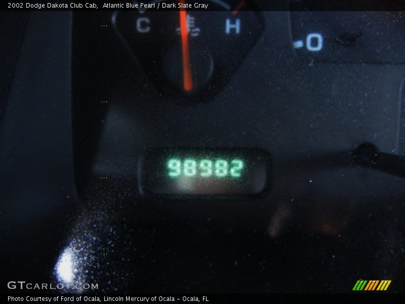 Atlantic Blue Pearl / Dark Slate Gray 2002 Dodge Dakota Club Cab