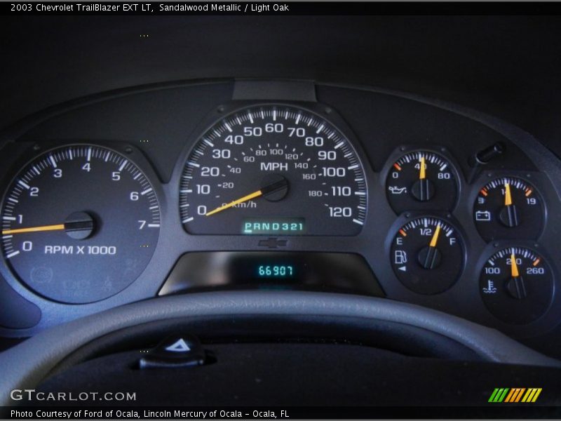 Sandalwood Metallic / Light Oak 2003 Chevrolet TrailBlazer EXT LT