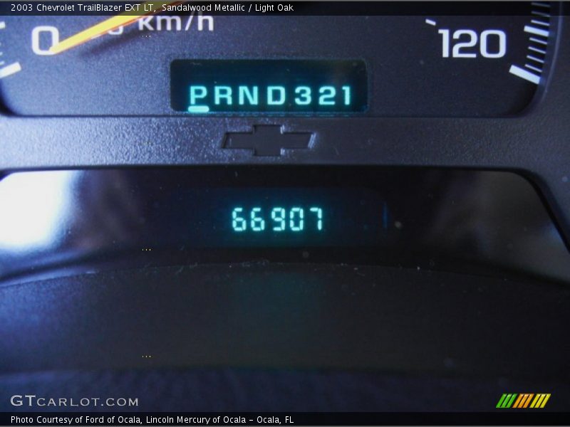 Sandalwood Metallic / Light Oak 2003 Chevrolet TrailBlazer EXT LT