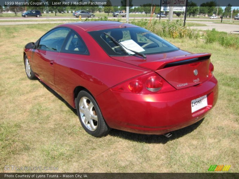 Laser Red / Medium Parchment 1999 Mercury Cougar V6