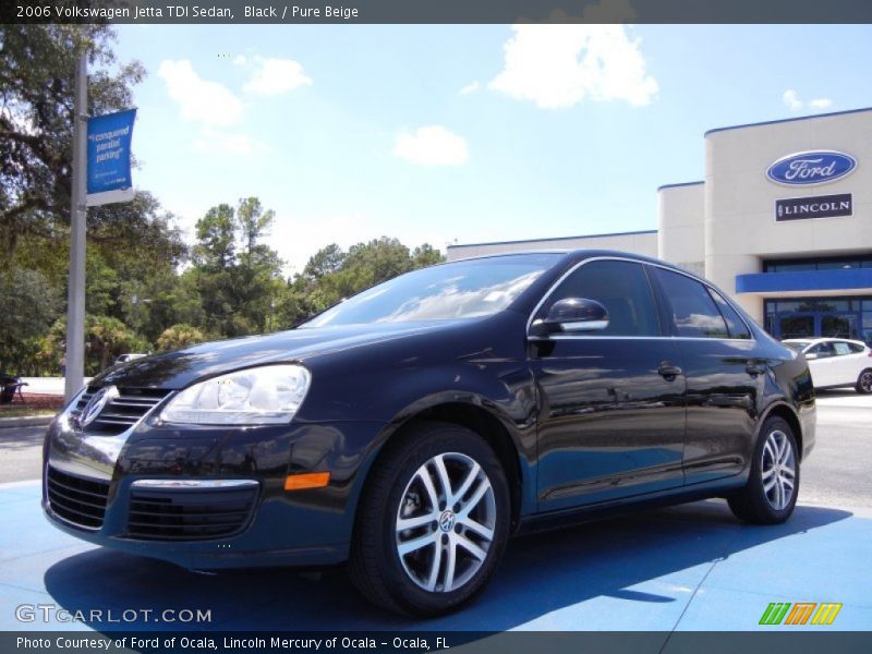 Black / Pure Beige 2006 Volkswagen Jetta TDI Sedan