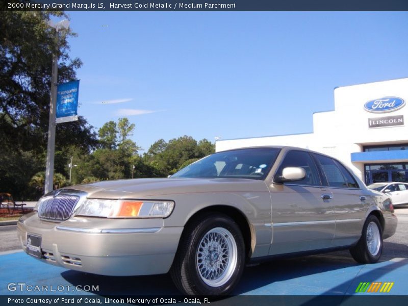 Harvest Gold Metallic / Medium Parchment 2000 Mercury Grand Marquis LS