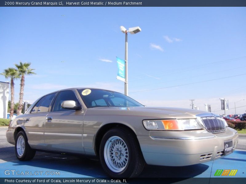 Harvest Gold Metallic / Medium Parchment 2000 Mercury Grand Marquis LS
