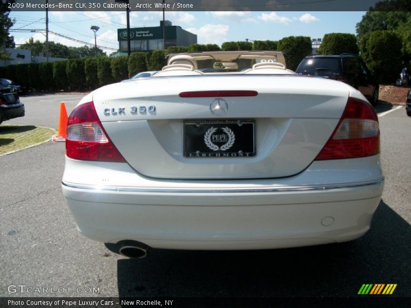 Arctic White / Stone 2009 Mercedes-Benz CLK 350 Cabriolet