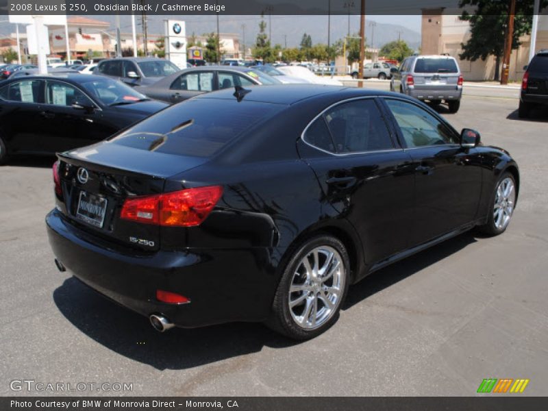 Obsidian Black / Cashmere Beige 2008 Lexus IS 250