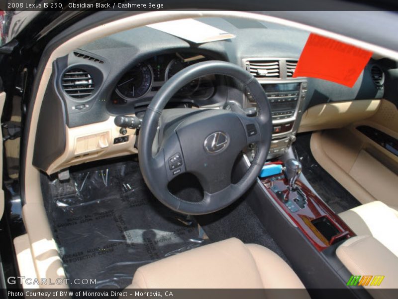 Obsidian Black / Cashmere Beige 2008 Lexus IS 250