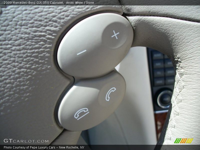 Arctic White / Stone 2009 Mercedes-Benz CLK 350 Cabriolet