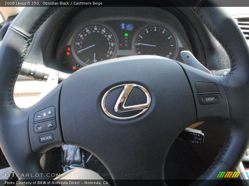 Obsidian Black / Cashmere Beige 2008 Lexus IS 250