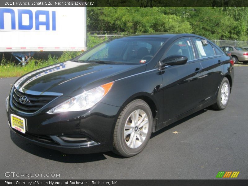 Midnight Black / Gray 2011 Hyundai Sonata GLS