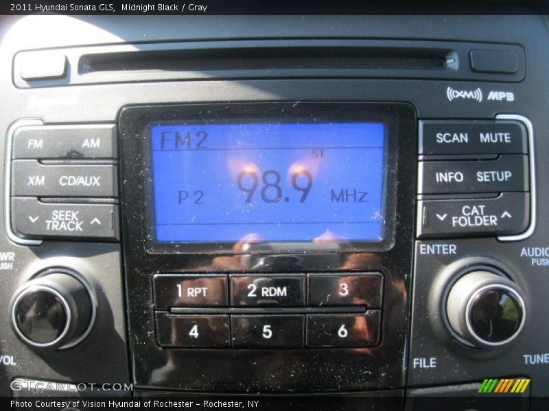 Midnight Black / Gray 2011 Hyundai Sonata GLS