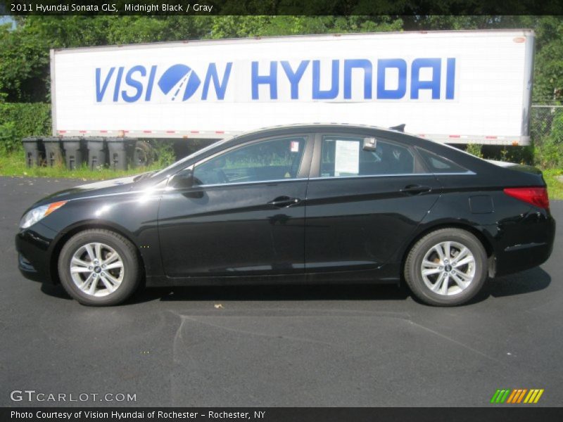 Midnight Black / Gray 2011 Hyundai Sonata GLS