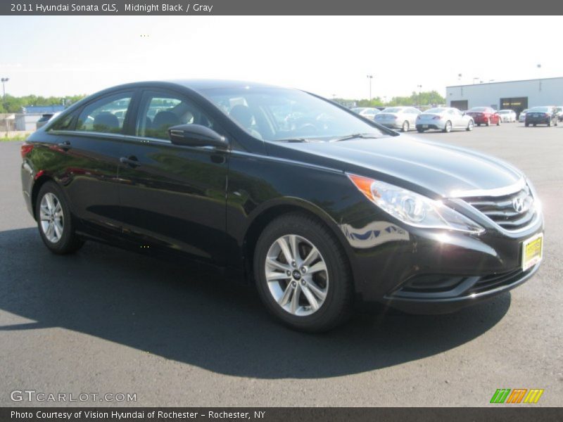 Midnight Black / Gray 2011 Hyundai Sonata GLS