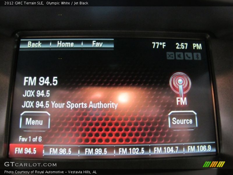 Olympic White / Jet Black 2012 GMC Terrain SLE