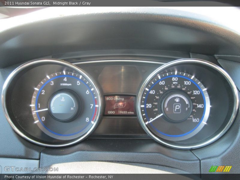 Midnight Black / Gray 2011 Hyundai Sonata GLS