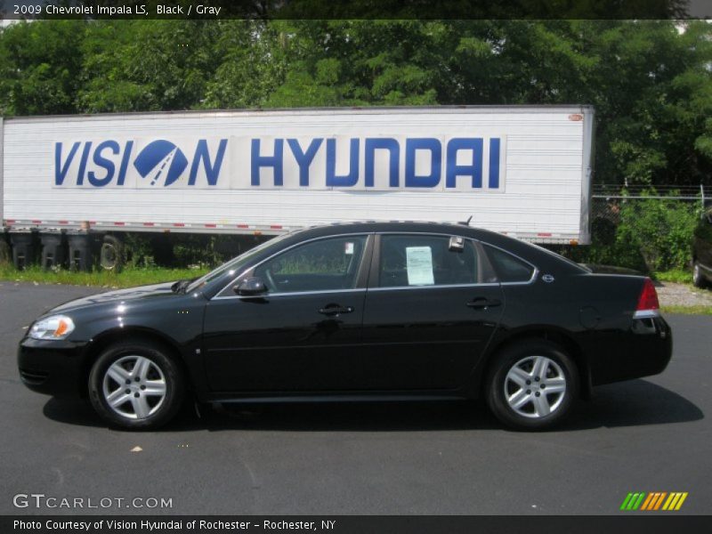 Black / Gray 2009 Chevrolet Impala LS