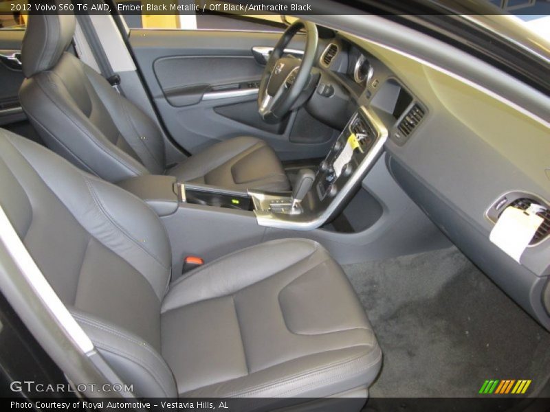  2012 S60 T6 AWD Off Black/Anthracite Black Interior