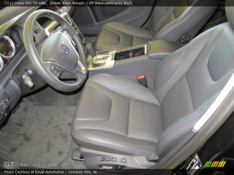  2012 S60 T6 AWD Off Black/Anthracite Black Interior