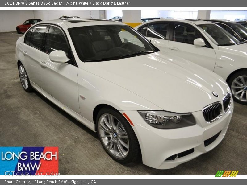 Alpine White / Black Dakota Leather 2011 BMW 3 Series 335d Sedan