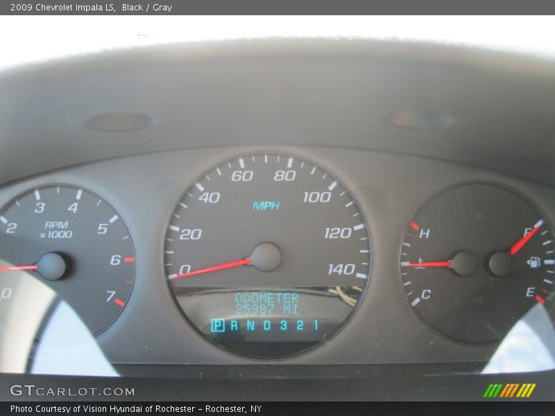 Black / Gray 2009 Chevrolet Impala LS