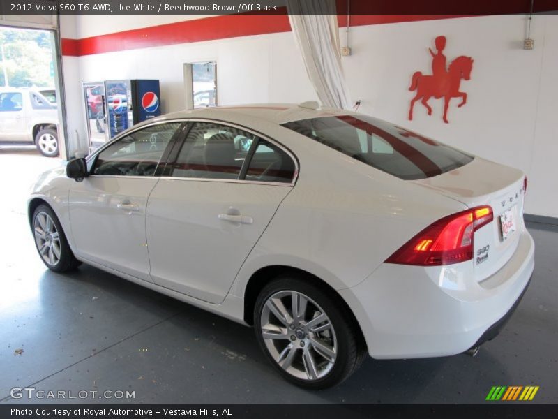 Ice White / Beechwood Brown/Off Black 2012 Volvo S60 T6 AWD