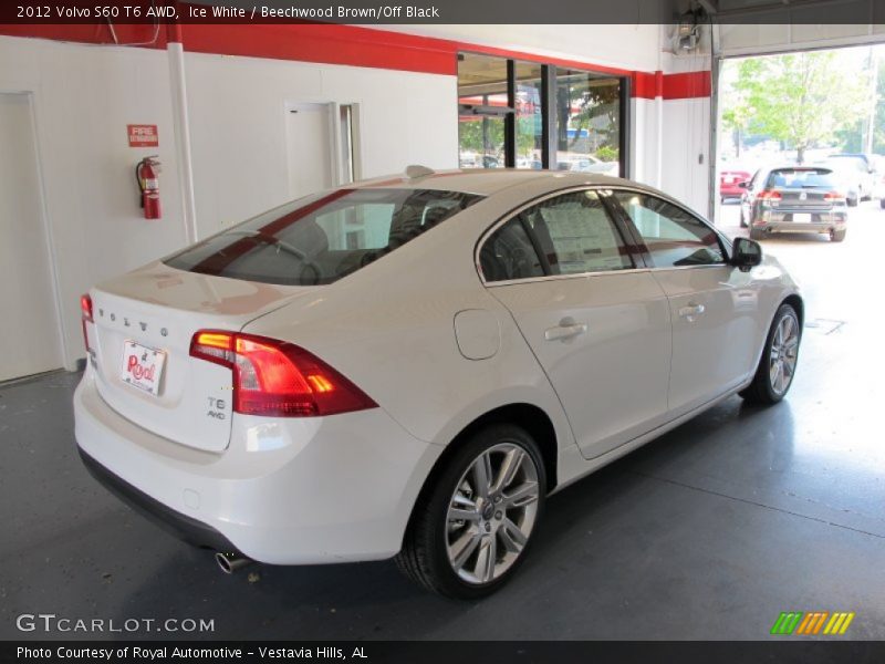 Ice White / Beechwood Brown/Off Black 2012 Volvo S60 T6 AWD