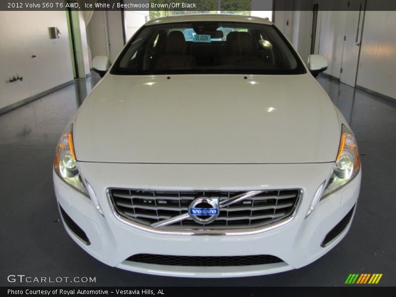 Ice White / Beechwood Brown/Off Black 2012 Volvo S60 T6 AWD