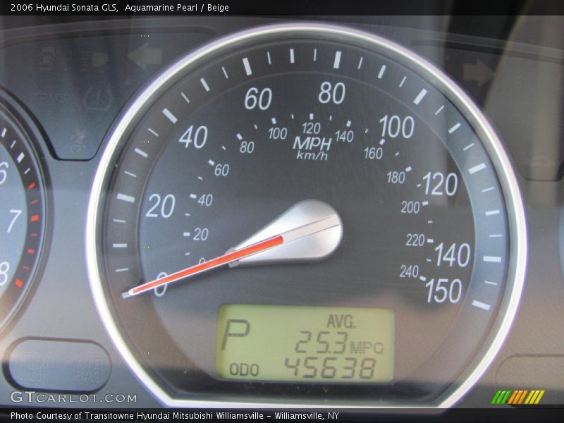 Aquamarine Pearl / Beige 2006 Hyundai Sonata GLS