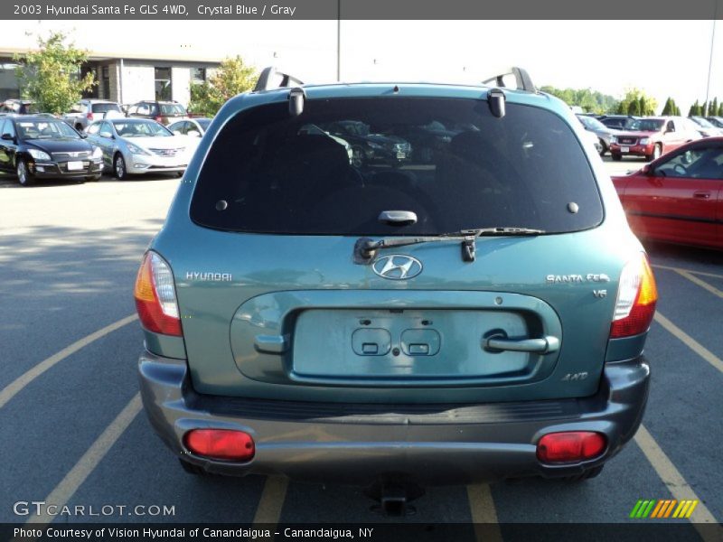 Crystal Blue / Gray 2003 Hyundai Santa Fe GLS 4WD