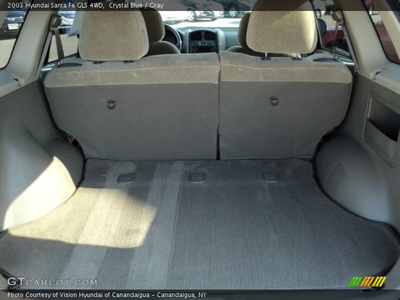 Crystal Blue / Gray 2003 Hyundai Santa Fe GLS 4WD