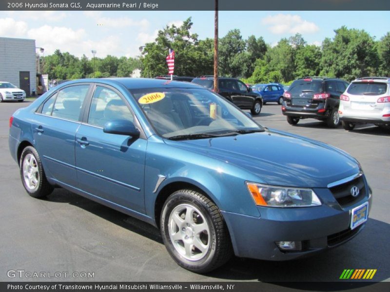 Aquamarine Pearl / Beige 2006 Hyundai Sonata GLS