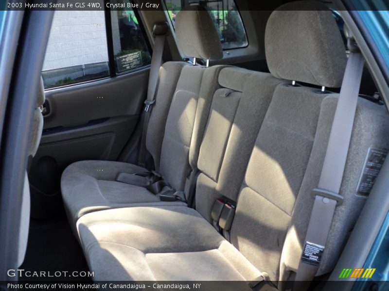 Crystal Blue / Gray 2003 Hyundai Santa Fe GLS 4WD