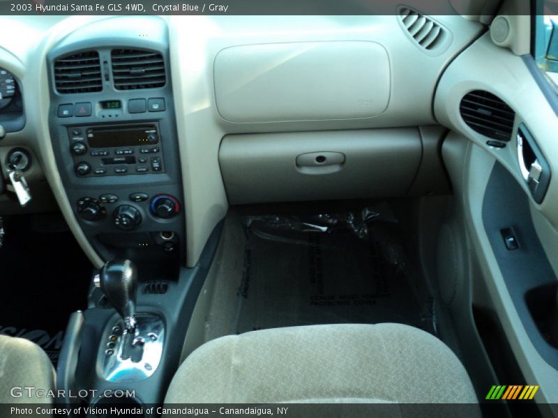 Crystal Blue / Gray 2003 Hyundai Santa Fe GLS 4WD