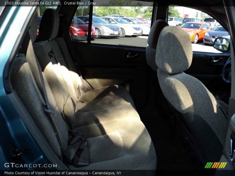 Crystal Blue / Gray 2003 Hyundai Santa Fe GLS 4WD