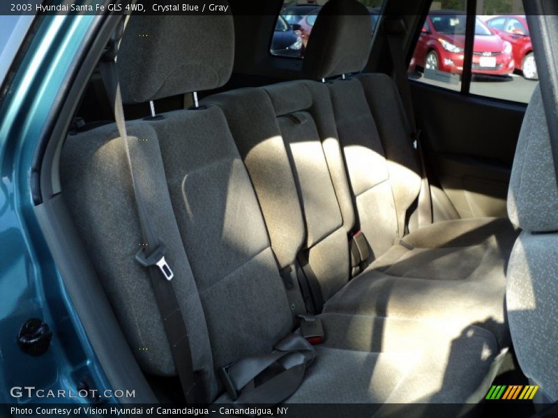 Crystal Blue / Gray 2003 Hyundai Santa Fe GLS 4WD