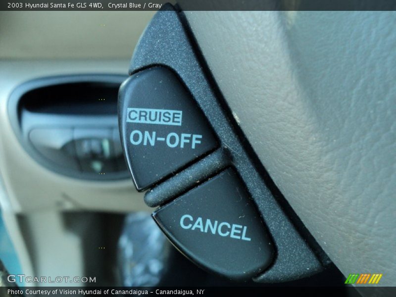 Crystal Blue / Gray 2003 Hyundai Santa Fe GLS 4WD