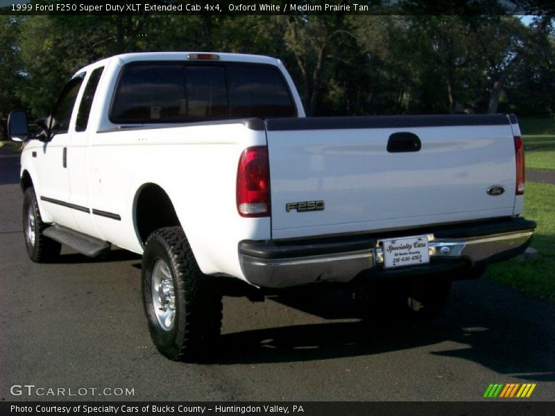 Oxford White / Medium Prairie Tan 1999 Ford F250 Super Duty XLT Extended Cab 4x4