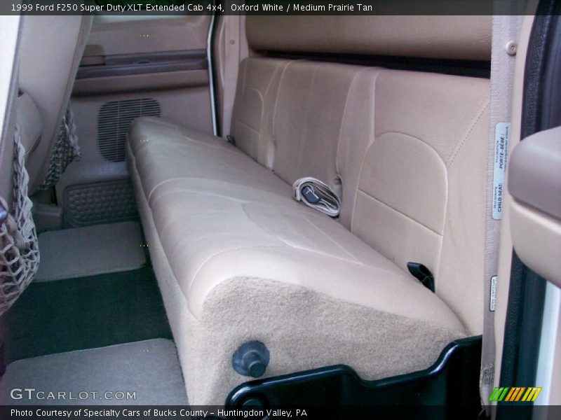 Oxford White / Medium Prairie Tan 1999 Ford F250 Super Duty XLT Extended Cab 4x4