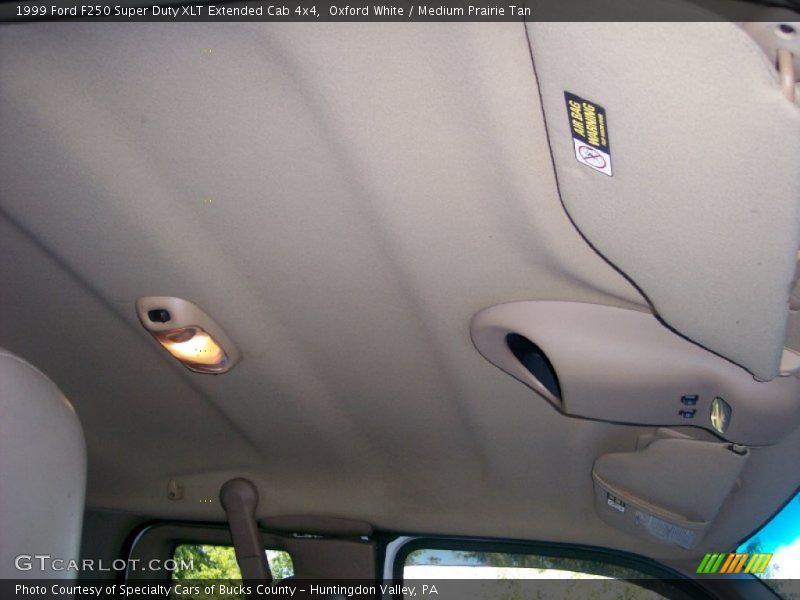 Oxford White / Medium Prairie Tan 1999 Ford F250 Super Duty XLT Extended Cab 4x4