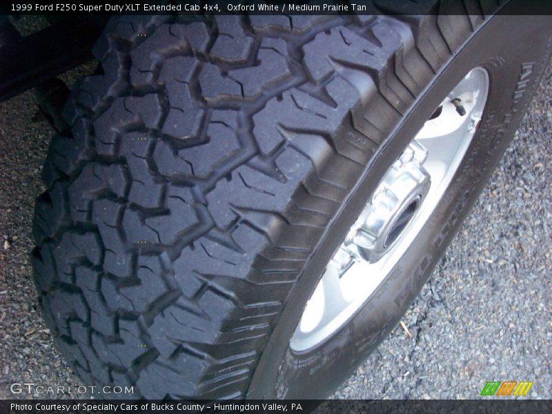 Oxford White / Medium Prairie Tan 1999 Ford F250 Super Duty XLT Extended Cab 4x4
