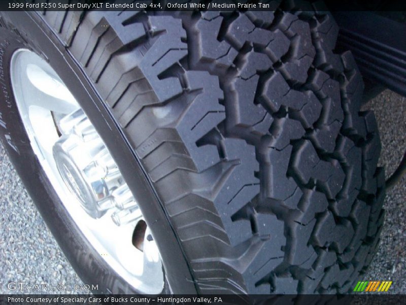 Oxford White / Medium Prairie Tan 1999 Ford F250 Super Duty XLT Extended Cab 4x4