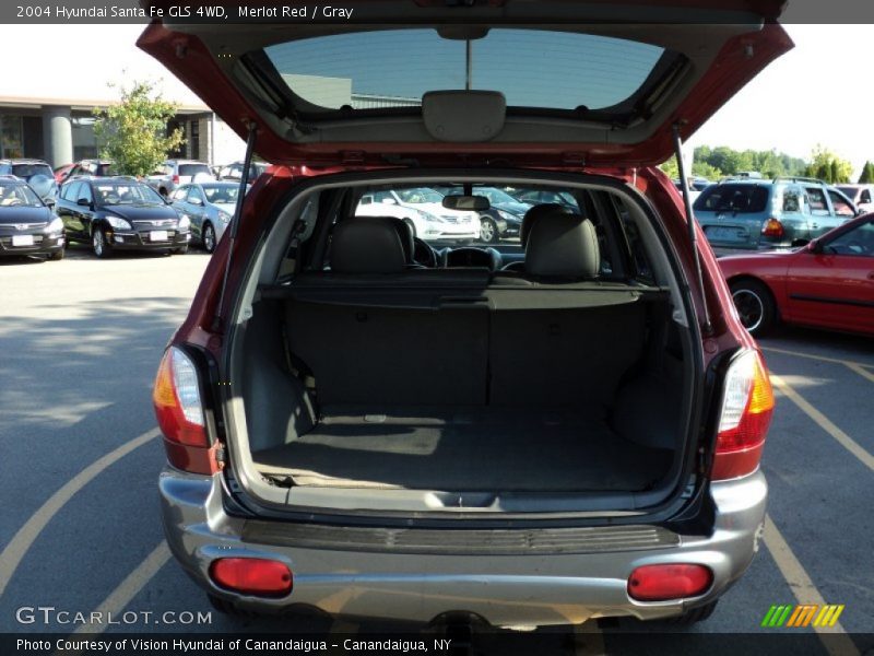 Merlot Red / Gray 2004 Hyundai Santa Fe GLS 4WD